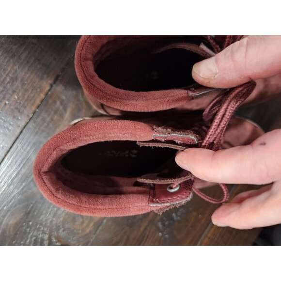 EUC Timberland Dausette Burgundy Nubuck Ankle Sneaker Boots/Sz. 8 - Picture 8 of 10